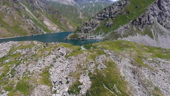 panorama of beautiful mountains in the Tashkent region