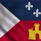 Lafayette City Flag Louisiana United States of America Waving at Wind - VideoHive Item for Sale