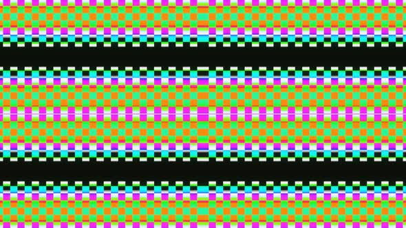 Abstract Pixel Multicolored Lines VJ Loop
