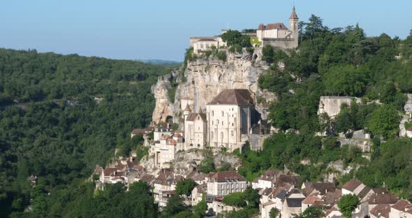 the medieval city Rocamadour, Lot department, Occitanie, France