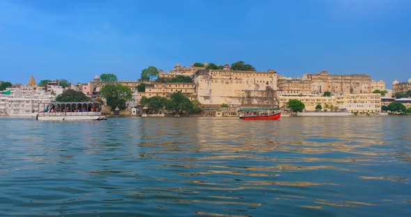 Udaipur City Palace on Lake Pichola - Rajput Architecture of Mewar Dynasty Rulers of Rajasthan