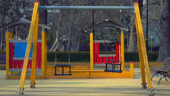 Empty playground during quarantine