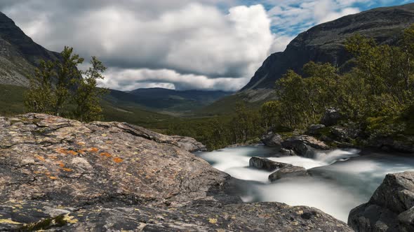 Hydalen in Hemsedal, Norway - The Beautiful and Peaceful Scenery With Glorious Trees and Massive Clo