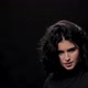 Woman with Curly Hair and Dark Makeup Dancing - VideoHive Item for Sale
