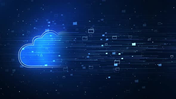 HUD Digital cloud computing cyberspace Technology network 