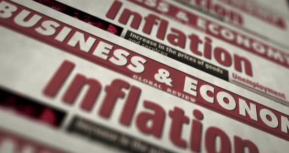 Inflation, unemployment and rising prices newspaper printing press