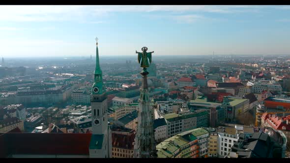 Beautiful Munich Panoramic Architecture in Bavaria Germany