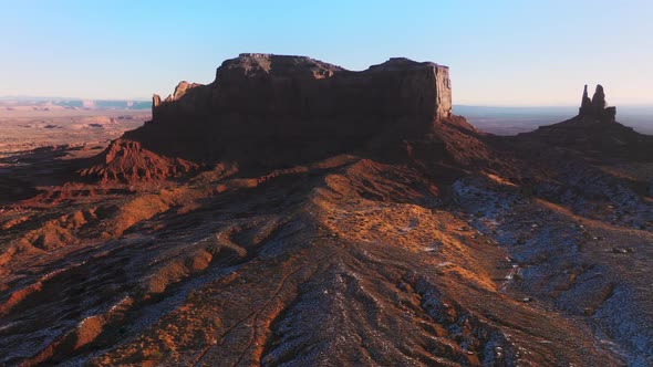 Aerial Footage of Powerful Monument Valley for Native American Indian Tribes