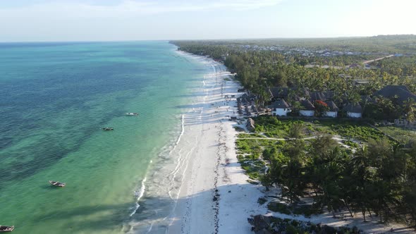 Beautiful Landscape of the Indian Ocean Near the Shore of Zanzibar Tanzania