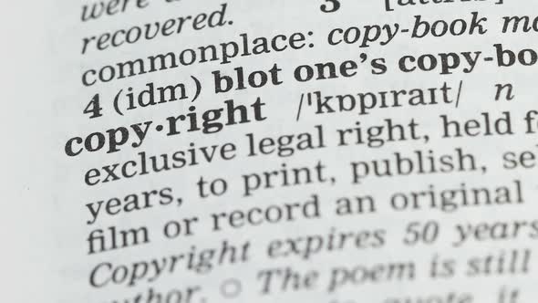 Copyright, Definition on English Vocabulary, Legal Rights Protection, Publishing