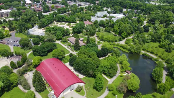 Franklin Park and Franklin Park Conservatory - Spring - Aerial Drone