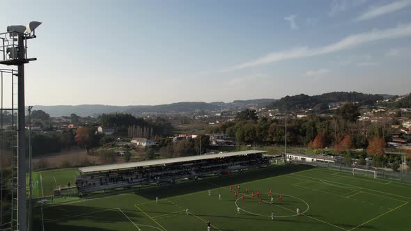 Soccer Stadium Aerial View