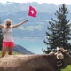 Woman with Cow Switzerland - VideoHive Item for Sale