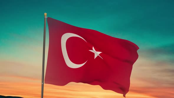 Turkey Flag Waving