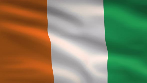 Ivory Coast Cote Divoire Windy Flag Background 4 K