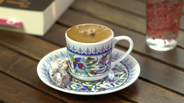 Hot Frothy Turkish Coffee