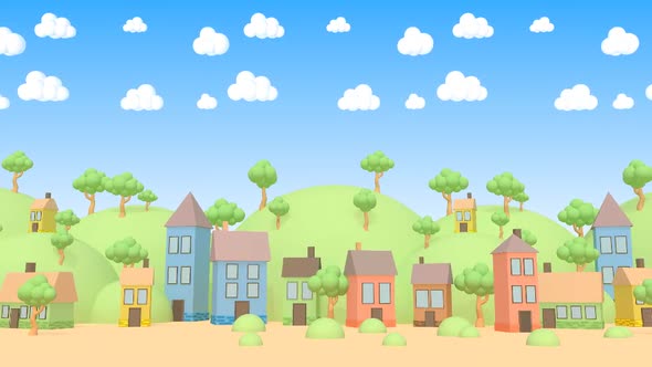 Cartoon houses background