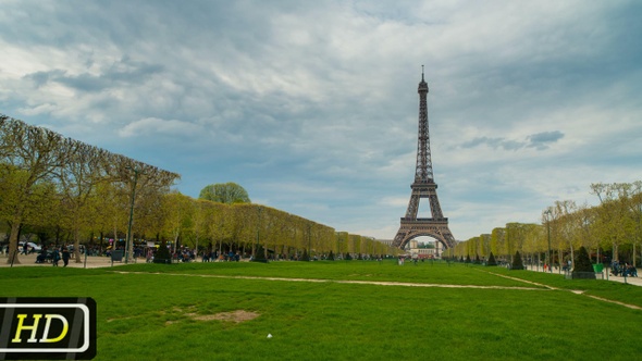 Eiffel Tower and Field of Mars in Paris