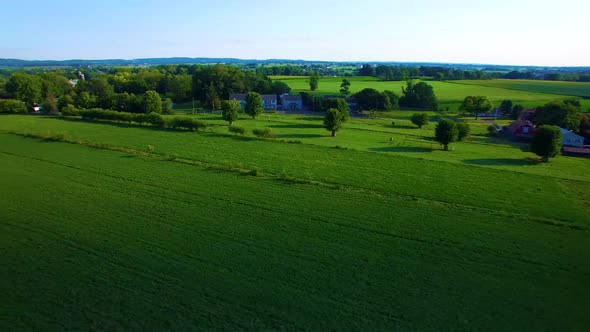 Amish Countryside and Amish Farms by Drone