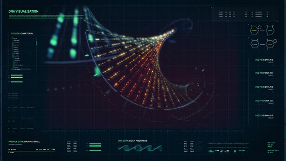 Modern research technology analysing the evolution of the human DNA strand