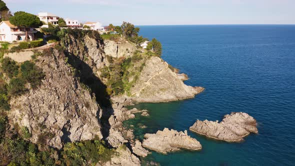 Pietragrande Cliff Near Montauro City Calabria South Italy