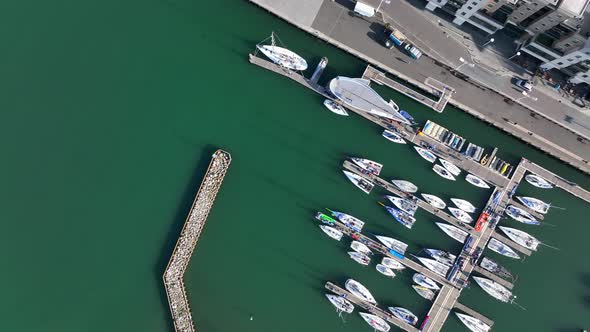 Bird's Eye View of the Poole Yacht Marina and Quay