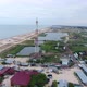 Aerial of Black Sea Quay with Straight Shore, Many Hotels, Houses and Greenery - VideoHive Item for Sale
