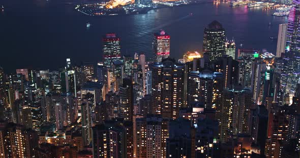 Hong Kong city at night