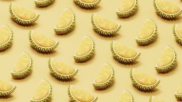 Loop animation of fruit durian