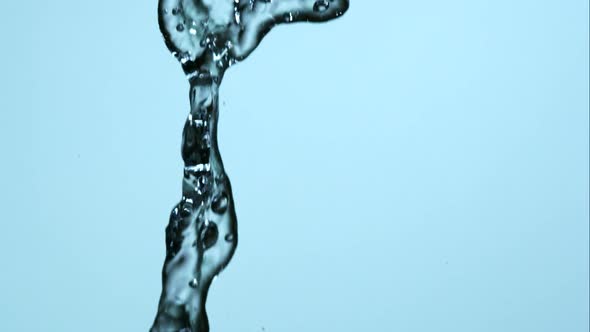 Water pouring and splashing in ultra slow motion 1500fps on a reflective surface - WATER POURS 151