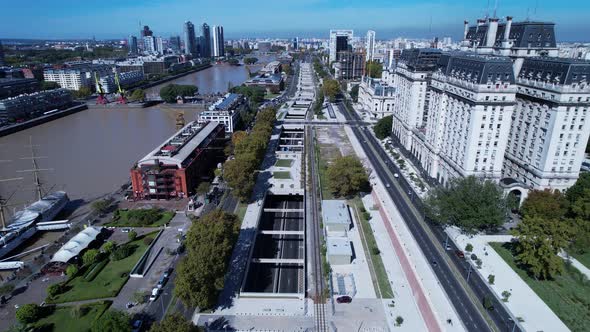 Buenos Aires Argentina. Downtown landscape of tourism landmark city.