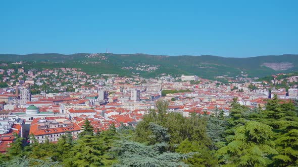 Great View of Old Town and Mountains From Observation Deck