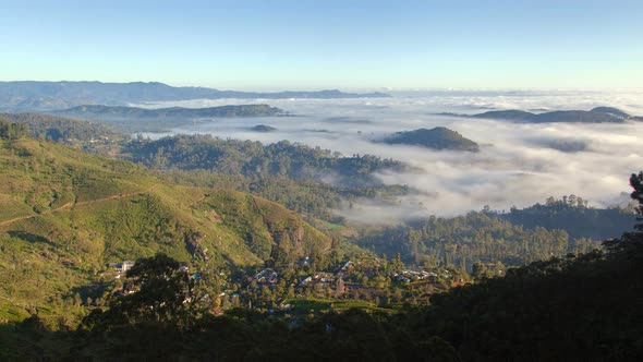 Morning Fog Landscape, Timelapse