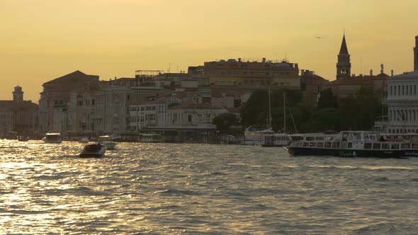 The Venetian Lagoon at sunset