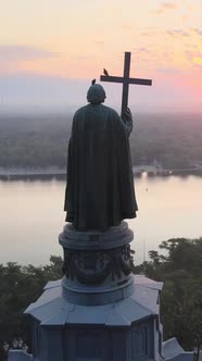 Monument To Vladimir the Great at Dawn in the Morning