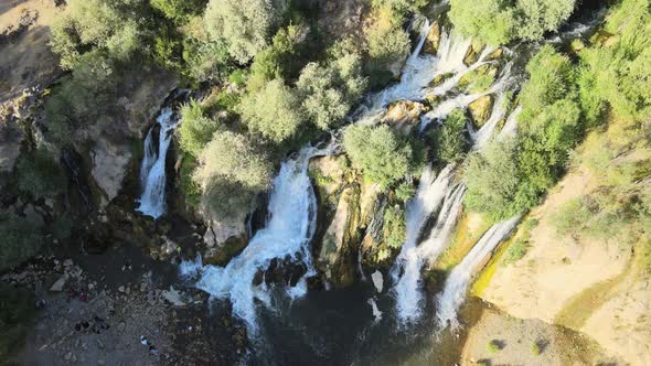 waterfall of Muradiye Turkey