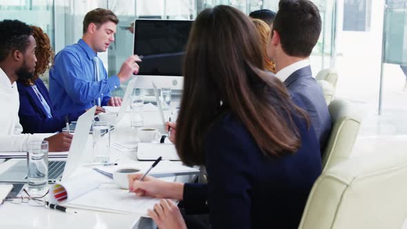 Businesspeople in meeting at conference room