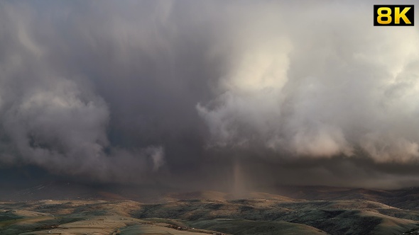 Thick Layered Storm Rain Cloud Approaching alt