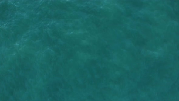 4K aerial drone view of beautiful sea waves, Flight over sea.