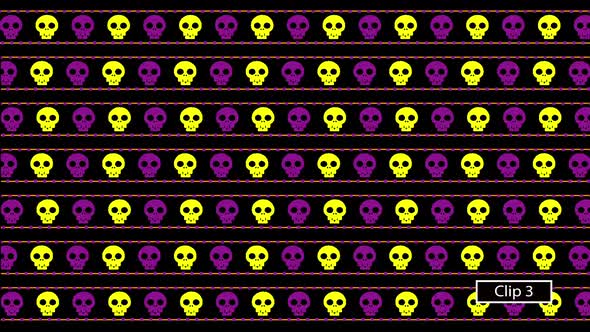 Blinking Skull Motion Background