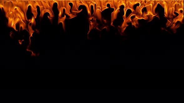 Fire Line in Super Slow Motion Isoélated on Black Shooting with High Speed Cinema Camera in alt