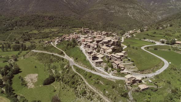 Small Mountain Village of Tuixent in Catalonia Spain