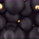 Abstract 3d animation of falling balls in black and gold - VideoHive Item for Sale