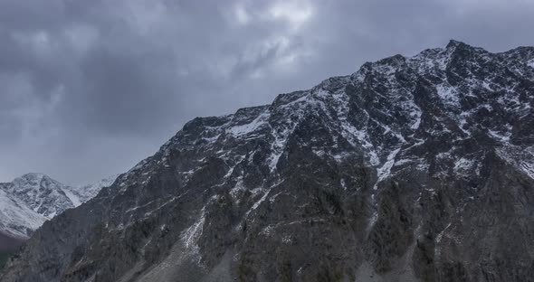 Timelapse of Epic Clouds in Mountain Valley Autumn Time