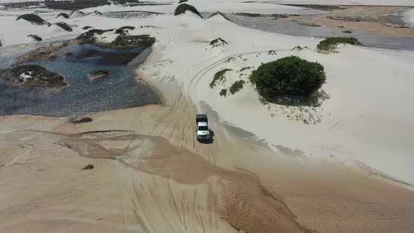 Lencois Maranhenses Maranhao. Scenic sand dunes and turquoise rainwater lakes