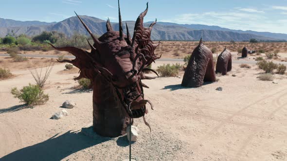 Asian Dragon Sculpture in Anza Borrego Desert, California, USA