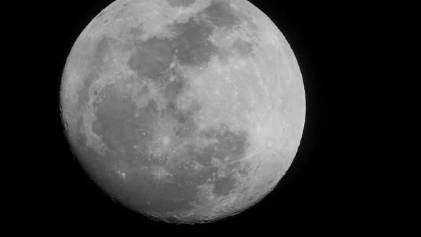 Full Moon Footage of Space Exploration with Telescope alt