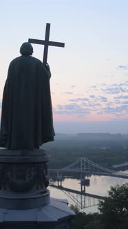 Monument To Vladimir the Great at Dawn in the Morning