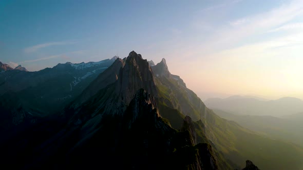 Schaefler Altenalptuerme Mountain Ridge Swiss Alpstein Alpine Appenzell Innerrhoden Switzerland a