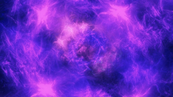 Abstract Space Nebula Tunnel with Glow